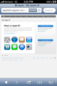 Apple ID Page