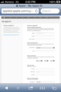 My Apple ID Page