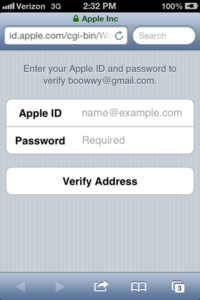 Apple ID Blank Detail Fields 