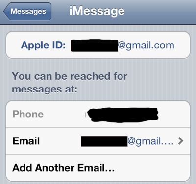 iPhone Message Settings
