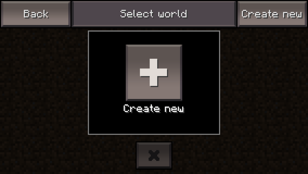 Create World in Minecraft PE